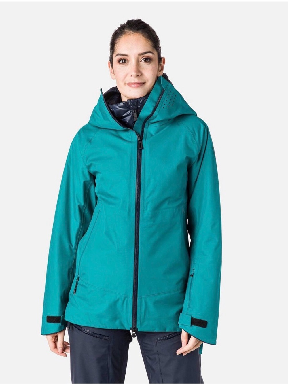 NWT Rossignol Women’s Skpr Three-Layer Full Zip Shell Jacket Dark Emerald Sz M